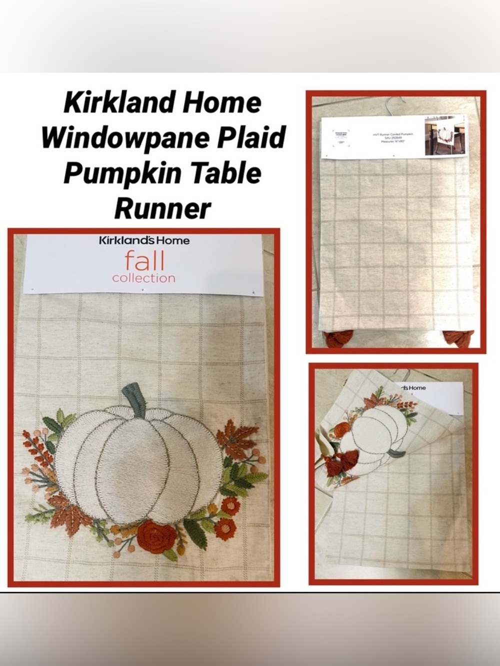 Kirkland Home Pumpkin Table Runner